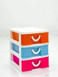 3 layer Mini Small Drawer Set Plastic Storage Boxes for Medicine, Stationery Items, Cosmetics, Money, Jewelry & Other Small Items for Storing Purpose.