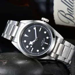 New luxury stainless steel chain quartz analog wrist watch for men’s Silver men’s boys watches