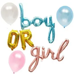 Boy OR Girl Letter Foil Banner Balloon Party Gender Reveal