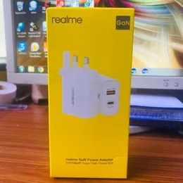 Realme Super Fast Charger 65W 3Pin Adapter Wall Charger Dual Out Put Port USB - A & USB Type C