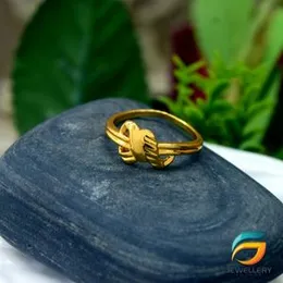 Gold Plated Rings Valentine's Collection Love Sparkling Dual Heart Cubic Zirconia Without Stone for Women and Girl's (Mixed Sizes).