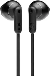 JBL Tune 215BT – Premium Bluetooth Wireless In-Ear Headphones with Built-In 3-Button Mic/Remote and Tangle-Free Flat Cable – Black Edition