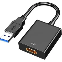 USB to HDMI Adapter USB 3.0/2.0 to HDMI 1080P Video Graphics Cable Converter with Audio for PC Laptop Projector HDTV