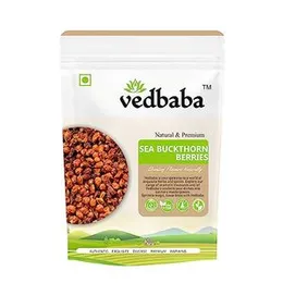 Ved Baba Sea Buckthorn Berries - 100 GM | Dry Sea Buckthorn Berries | Nourishes skin | Rich in fatty acids | Sea No added sugar | Quality Source of Vi