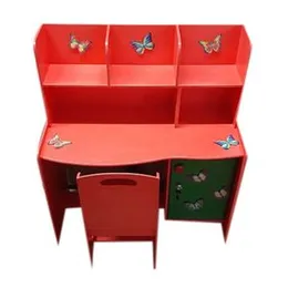 Baby Desk . Desk With rack , Chair As Free - Red / Blue