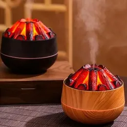 Simulated Charcoal Fire Humidifier Super Quiet Personal Desktop Humudifier