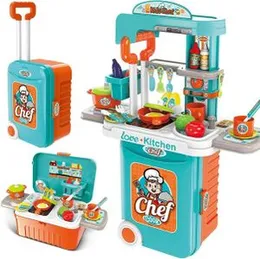 Kids Pretend Play Chef Kitchen With Trolley (0335)