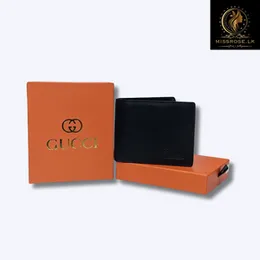 Genuine Leather Slim Trifold Wallets For Men Gucci