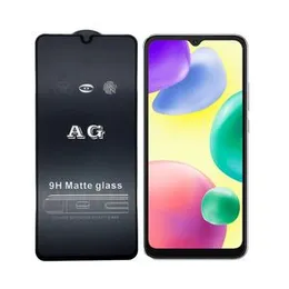 Redmi 10A Stylish Full Cover Matte Texture High Quality 2024 MTB tempered Glass Protector Frosted Glass for Redmi 10A