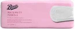 Boots Maternity Towels - Pack of 30 - Ultra-Soft, Highly Absorbent, Gentle for Postpartum Care.