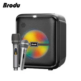 Brodu BTS 1740 Bluetooth Karaoke Speaker - 30W, Wireless & Wired Mics, Portable