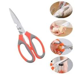 Multifunctional kitchen scissors household powerful stainless steel scissors.