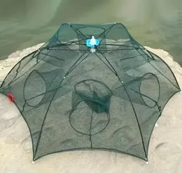 HexaCatcher 6-Hole Hexagonal Portable Fishing Net Trap - Durable Nylon Shrimp, Crab & Fish Catching Tool for Outdoor Fishing Adventures FOLDING SHRIMP