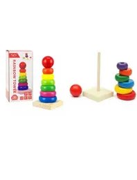 Colorful Baby Price Brilliant Basics Rock a Stack Learn Colors Stacker Rainbow tower Wooden block baby toys stacking ring pattern education toys for K