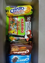 Chocolate Gift Box low price (Biscuit, Chocolate cookies, chocolate, Haribo Worms)6 pcs