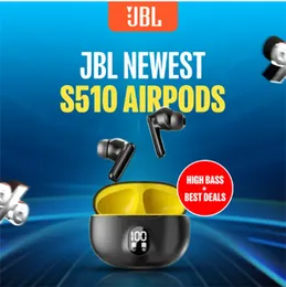 JBL Newest S510 TWS Premium Quality AirPods True Wireless Earbuds Airpods Pro With Battery Display Black Color