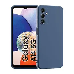 Soft anti fungal silicone Case Back Cover for Samsung Galaxy A14 4G / A14 5G - Blue