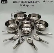 Stainless Steel Bowl set 6pcs with spoon