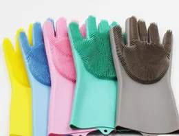 Multi Functional Silicone Kitchen Gloves for Dish Wash Cooking and Cleaning 2 Pcs