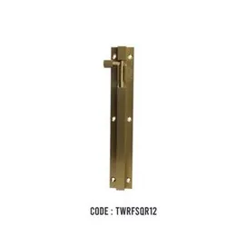 BRASS FLAT SQUARE TOWER BOLTS (SATIN) 8