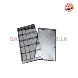 Rich Cake Cutter – 2¼″ x 1¼″ | Rectangle Portion Tray | 25pcs Set | Galvanized Tin