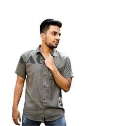 Premium Linen Short sleeve Shirt – Dark Ash