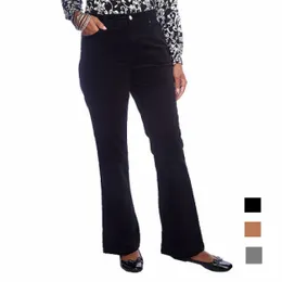 Liz Claiborne Sloane Cotton Straight Leg Boot-Cut Corduroy Pants