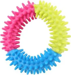 Spikey Ring Chew Toy for Dogs & Puppies – Fun Dental Cleaning Ring Toy Flexible Rubber Chew Toy | Supports Oral Health & Interactive Play