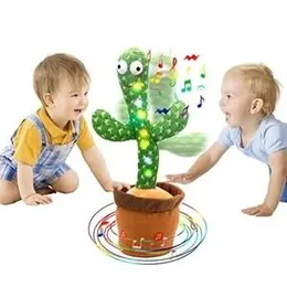 Rechargeable Dancing Singing Talking Cactus Plush Toy Electric 120 Songs Dance And Twist Luminous Recording Learning To Speak Lighting Tongue - Dancin