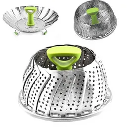Steamer Basket Stainless Steel Vegetable Steamer Basket Folding Steamer Insert for Veggie Fish Seafood Cooking for Herbs Chicken Meat and Vegetables w