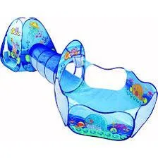 3 in 1 Kids Play Tent with Tunnel, Ball Pit, Basketball Hoop for Boys & Girls, Toddler Pop Up Playhouse Toy Baby Indoor/Outdoor, Gift 3 Year Old Child