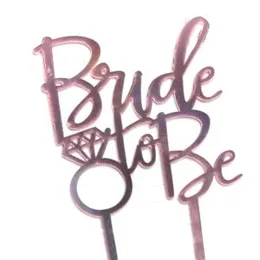 Party Cake Decoration B2B Cake Topper Plastic Rose Gold Bride