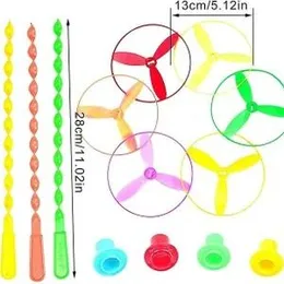 Pull rope flying saucers twist twisty dragonfly toys flying disc toys 1pc