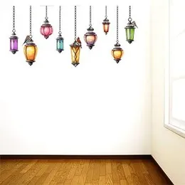 Rawpockets " Colourful Classic Hanging Lamp Decorative " Self Adhesive Wall Sticker (FROM INDIA FAAZ)
