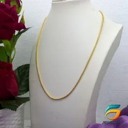 Gold Plated Snake Rope Chain Guaranteed 18/24 inch Stylish Design For Women