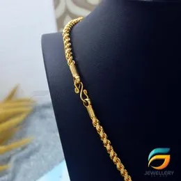 Gold Plated Big Rope Chain Guaranteed 24 inch Long Stylish Design For Women