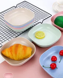 10 Plates with Stand – Square Multi-purpose Plastic Bone Dish Set | Durable Dining & Kitchenware