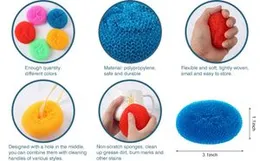 6 pcs Nylon Plastic Scrubber Kitchen Dish Pot Pan Washer Washing Cleaner Spiral