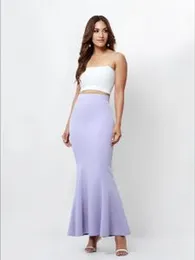 Trumpet Hem Maxi Skirt