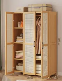 Bamboo Rattan Design Wardrobe 3 Door
