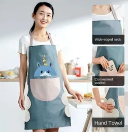 Apron for kitchen / Hand wiping kitchen household cooking apron oil water proof