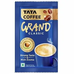 TATA Coffee Grand Classic Instant Coffee 7g × 4 – Rich Aroma & Premium Blend