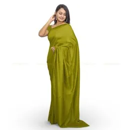 Lime Green Vichithra Satin Plain
