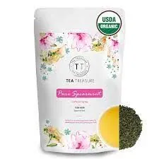 Tea Treasure Spearmint Herbal Tea 100gm | Spearmint Tea for PCOS, PCOD, Unwanted Hair | Spearmint Tea Loose Leaves | Boosts Immunity | Reduces Stress