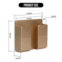 Wall Mount Sticky on Wall Stand Mount Mobile Phone Charger Socket Pocket, Storage Box Cell Phone Remote Control Holder, Damage-Free Universal Dock Cas