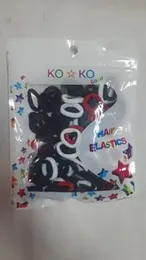 KOKO (Pack 100 Pcs) Black, White and Red Hair Band for Girls