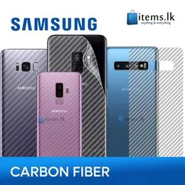 Carbon Fibre back stickerFor Samsung Galaxy S6 Edge S7 S7 edge S8 S8 Plus S9 S9 Plus Note 8 Note 9 Mobile Phone Back Skin Rear Protective Sticker