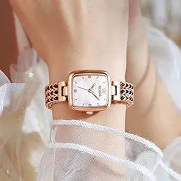Luxury Women Watches Fashion Simple Square Quartz Watch Casual Women Watch Business Folding Alloy Ladies Clock Relogio Feminino