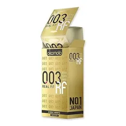 Okamoto Condom | Ultra Thin Condoms for Men | Thinnest Premium Snug Fit Condoms | Made In Japan | 0.03 mm thin | 003 Realfit (Pack of 1)(FROM INDIA)NU