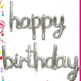 2Pcs happy birthday Letter Banner Balloon Party Foil